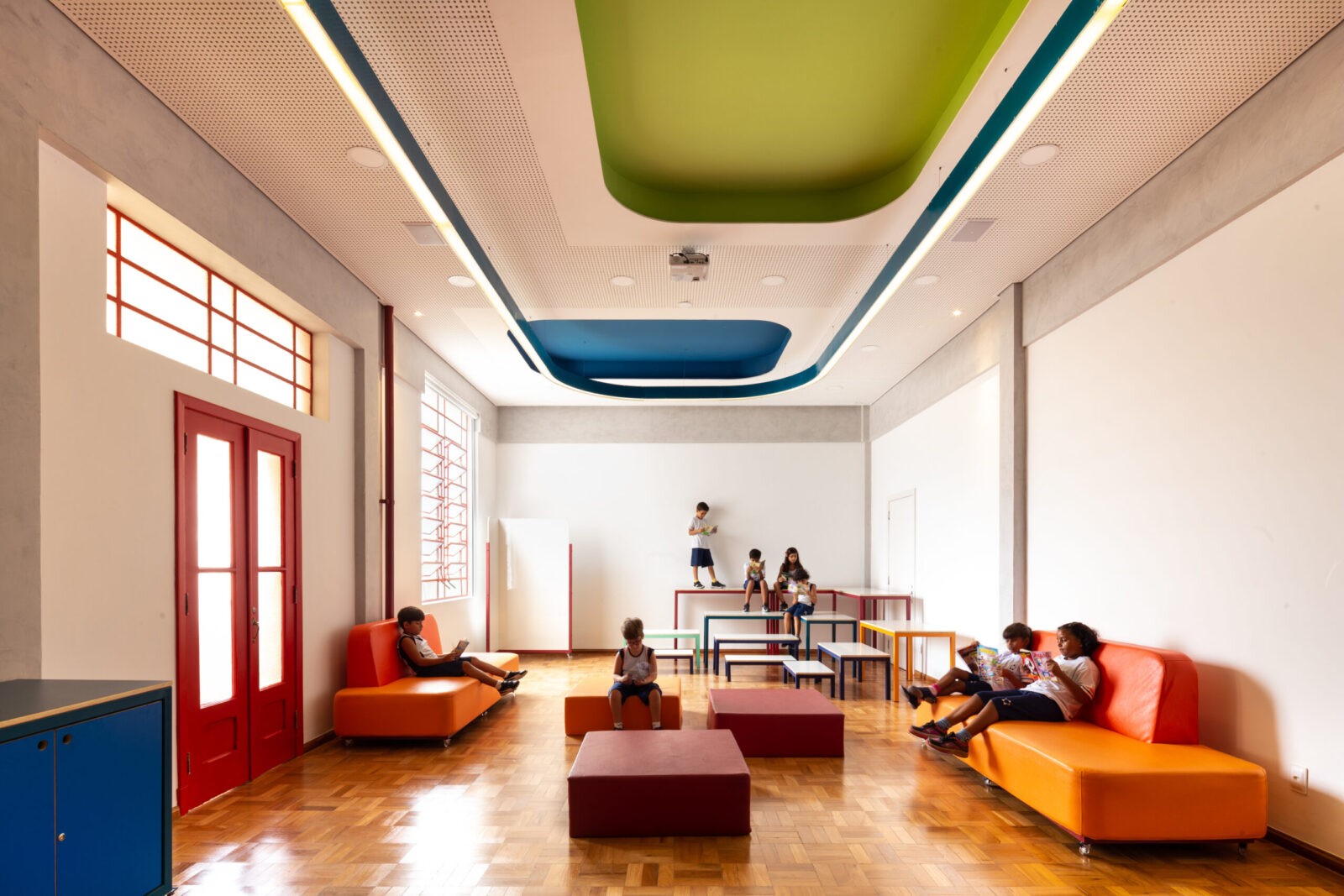 Projeto de arquitetura de interiores para o Santa Marcelina. Espaços de aprendizagem e makerspace